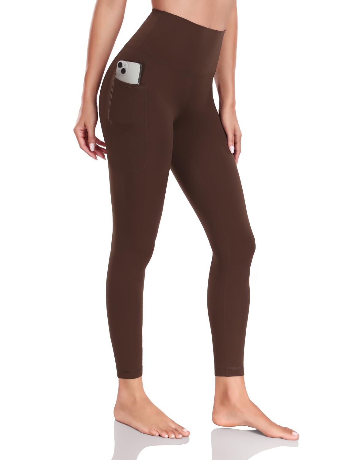 HeyNuts Yoga Pro 7/8 Leggings with Side Pockets for Women, High Waisted Tummy Control Compression Pants 25''