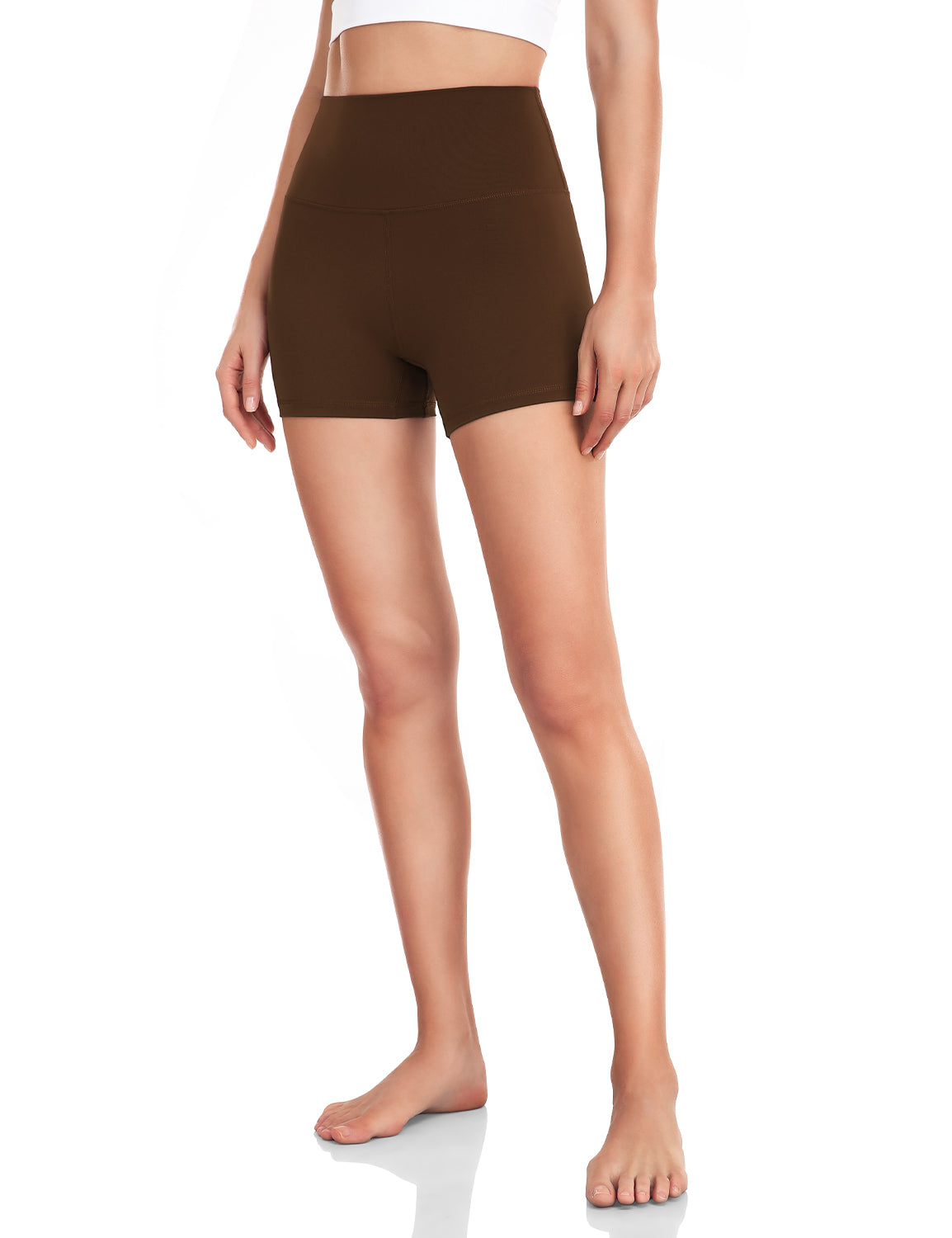 workout pro 4inch biker shorts Java Coffee
