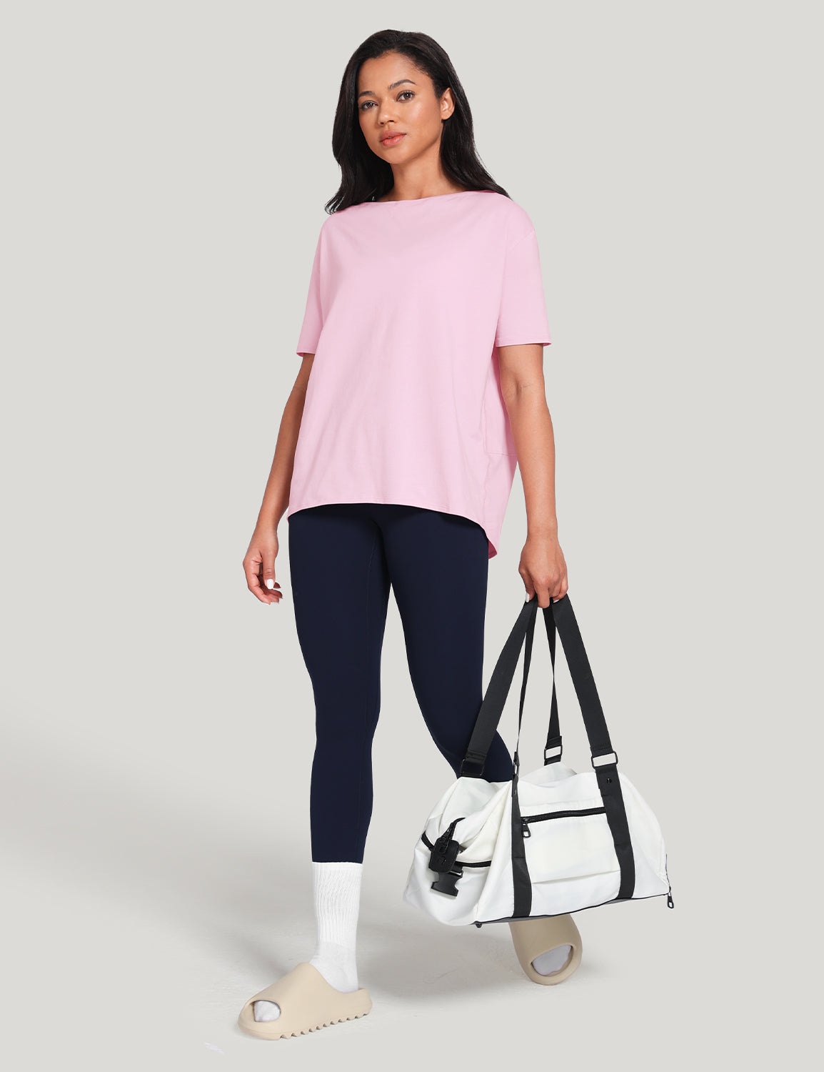 pima boat neck short sleeve shirts Peony Pink