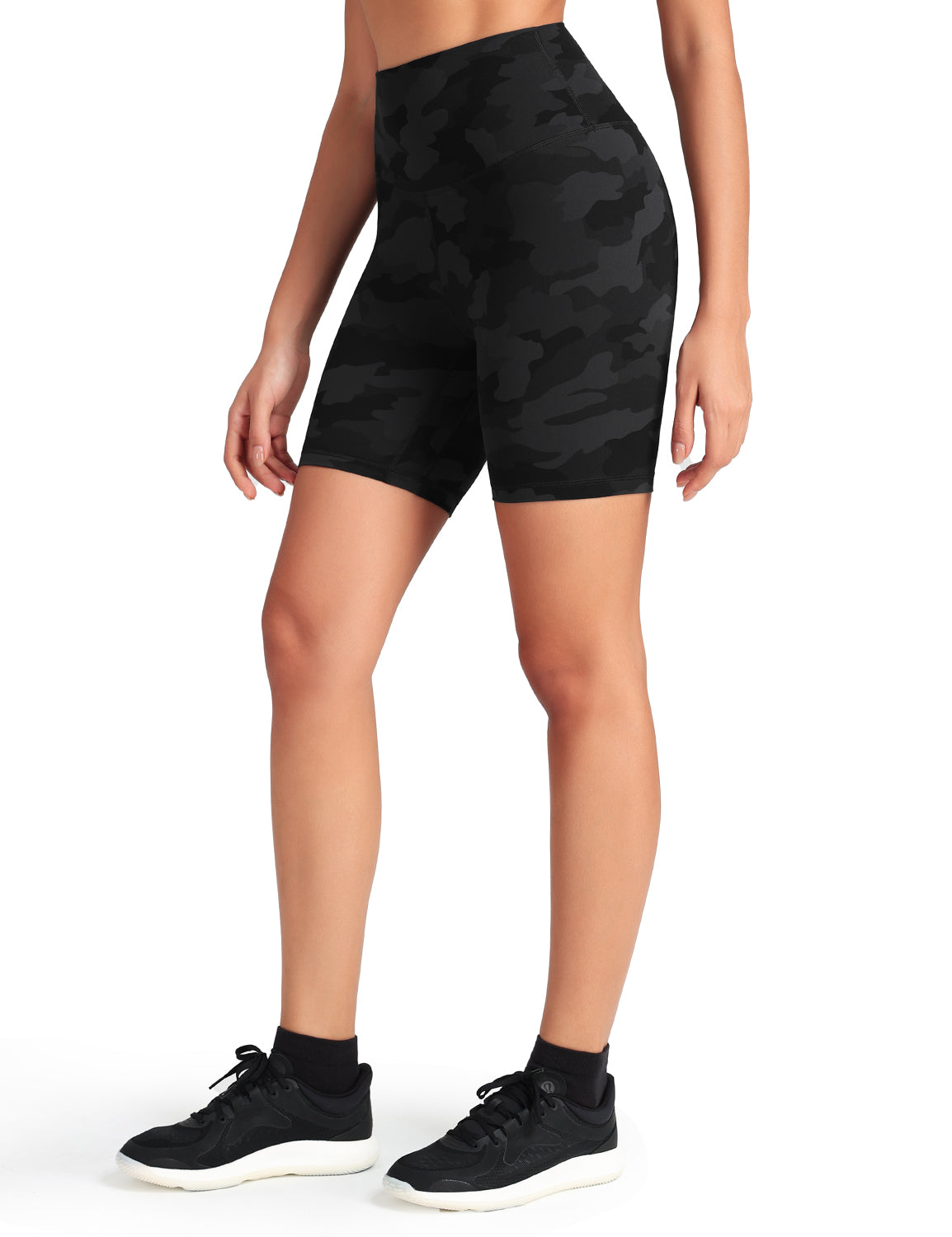 workout pro 6inch biker shorts Coal Camo