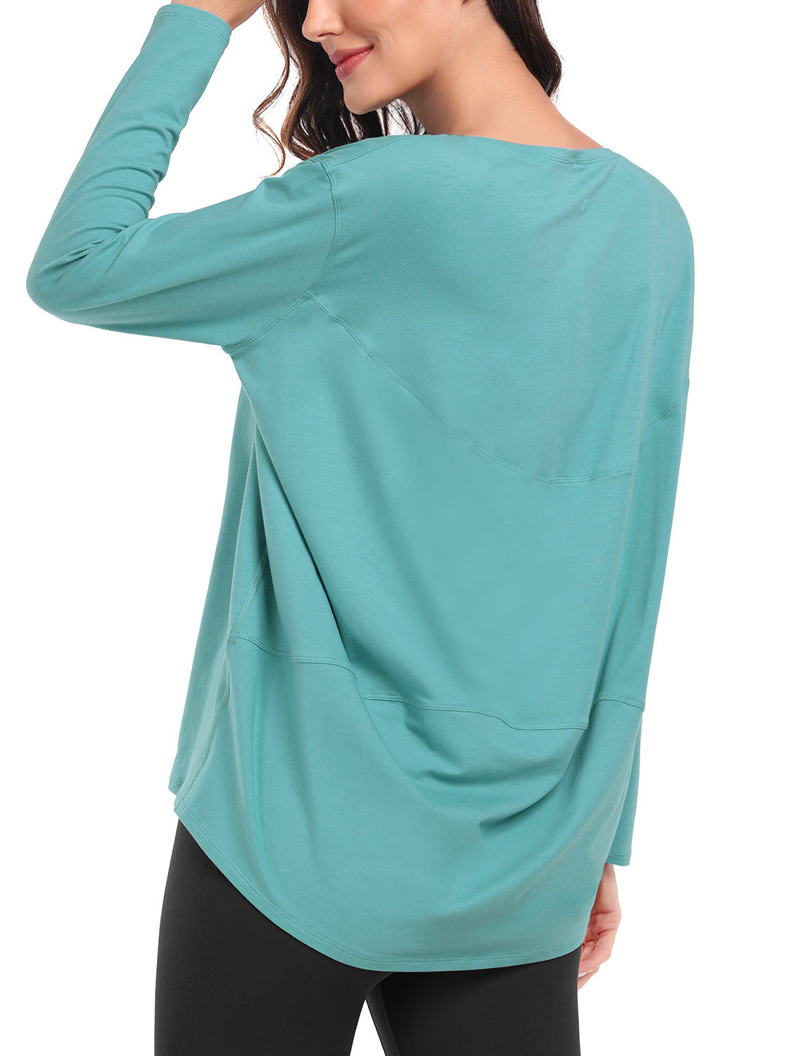 pima boat neck long sleeve shirts