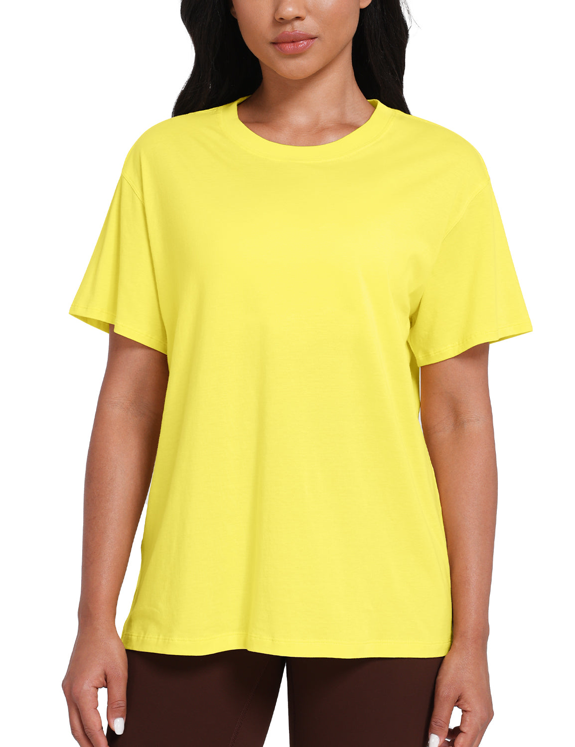 pima crew neck short sleeve shirts Sunshine Yellow