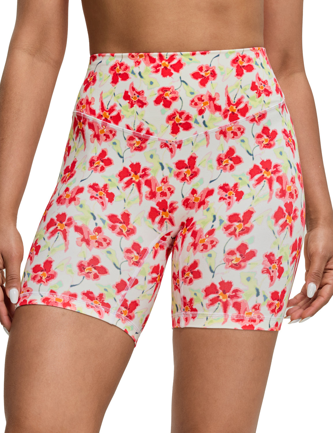Bold V-Dip Back No Front Seam Biker Shorts 6''