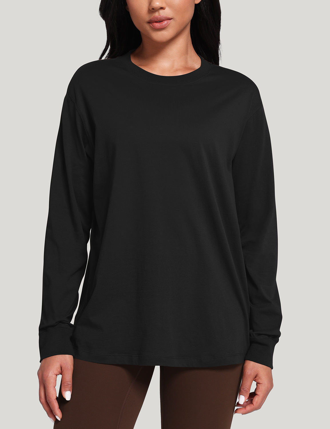 pima crew neck long sleeve shirts