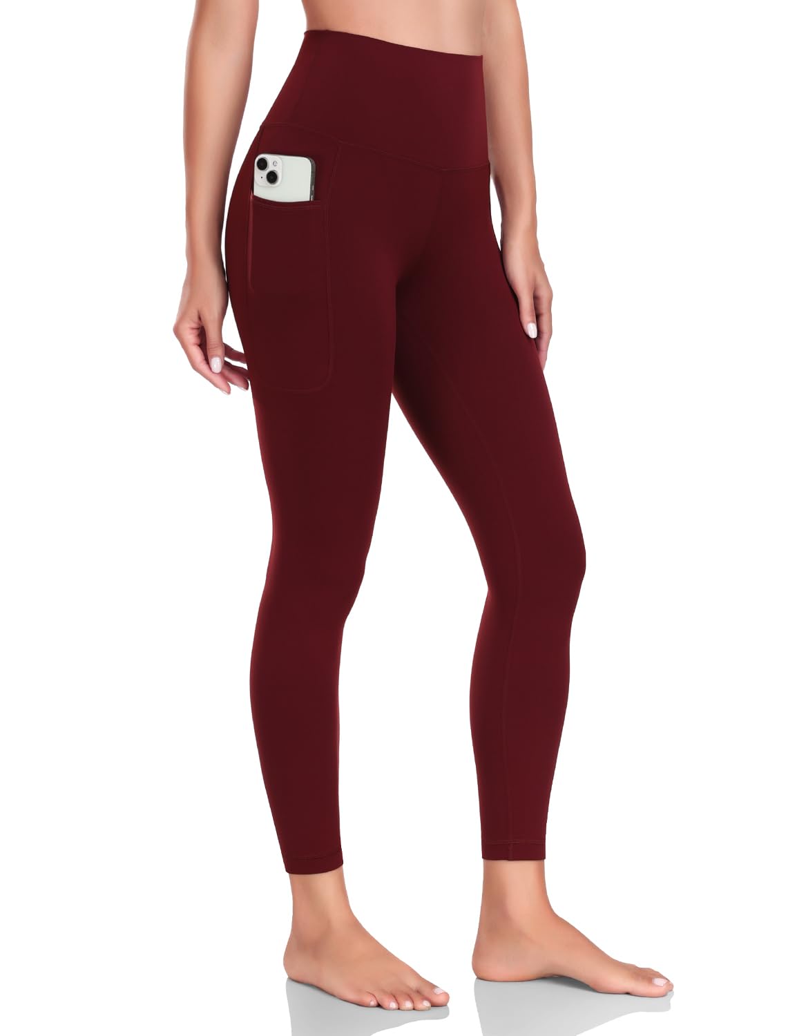 HeyNuts Yoga Pro 7/8 Leggings with Side Pockets for Women, High Waisted Tummy Control Compression Pants 25''