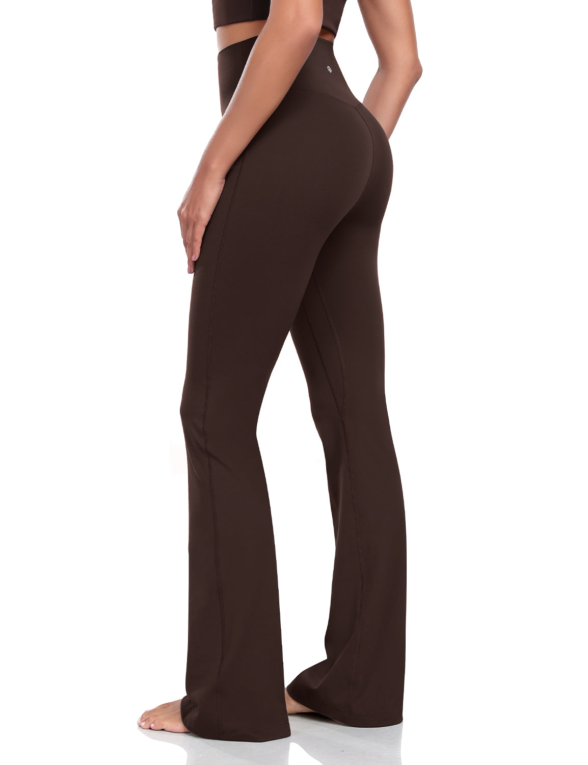 HeyNuts Harmony Flare Leggings 32.5", High Waisted Tummy Control Wide Leg Bootcut Yoga Pants Lounge Soft