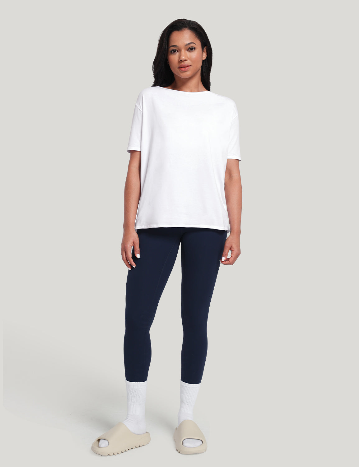 pima boat neck short sleeve shirts White