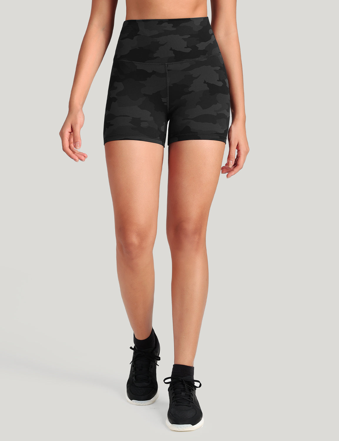 workout pro 4inch biker shorts Coal Camo