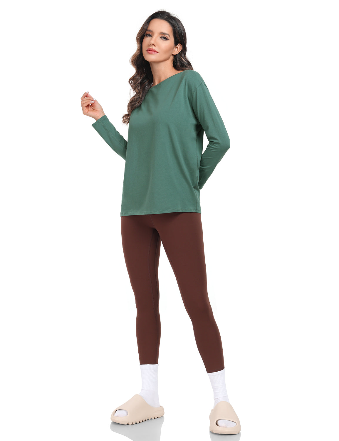 pima boat neck long sleeve shirts