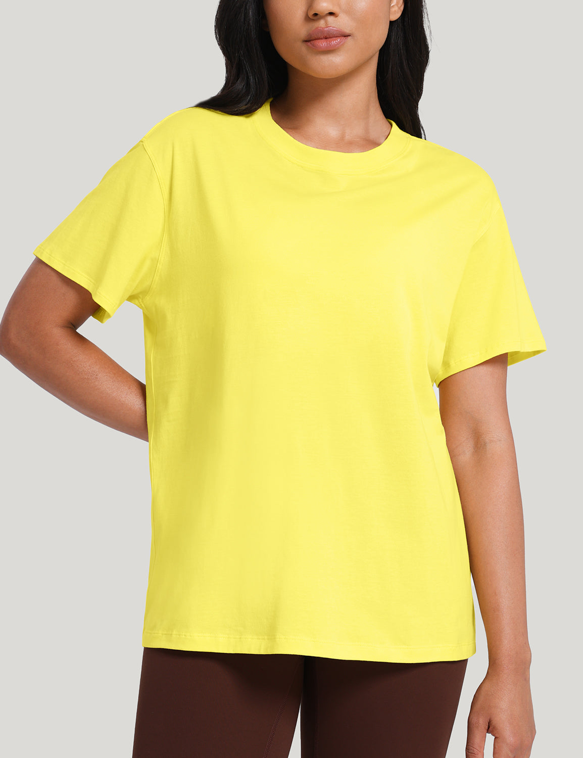 pima crew neck short sleeve shirts Sunshine Yellow