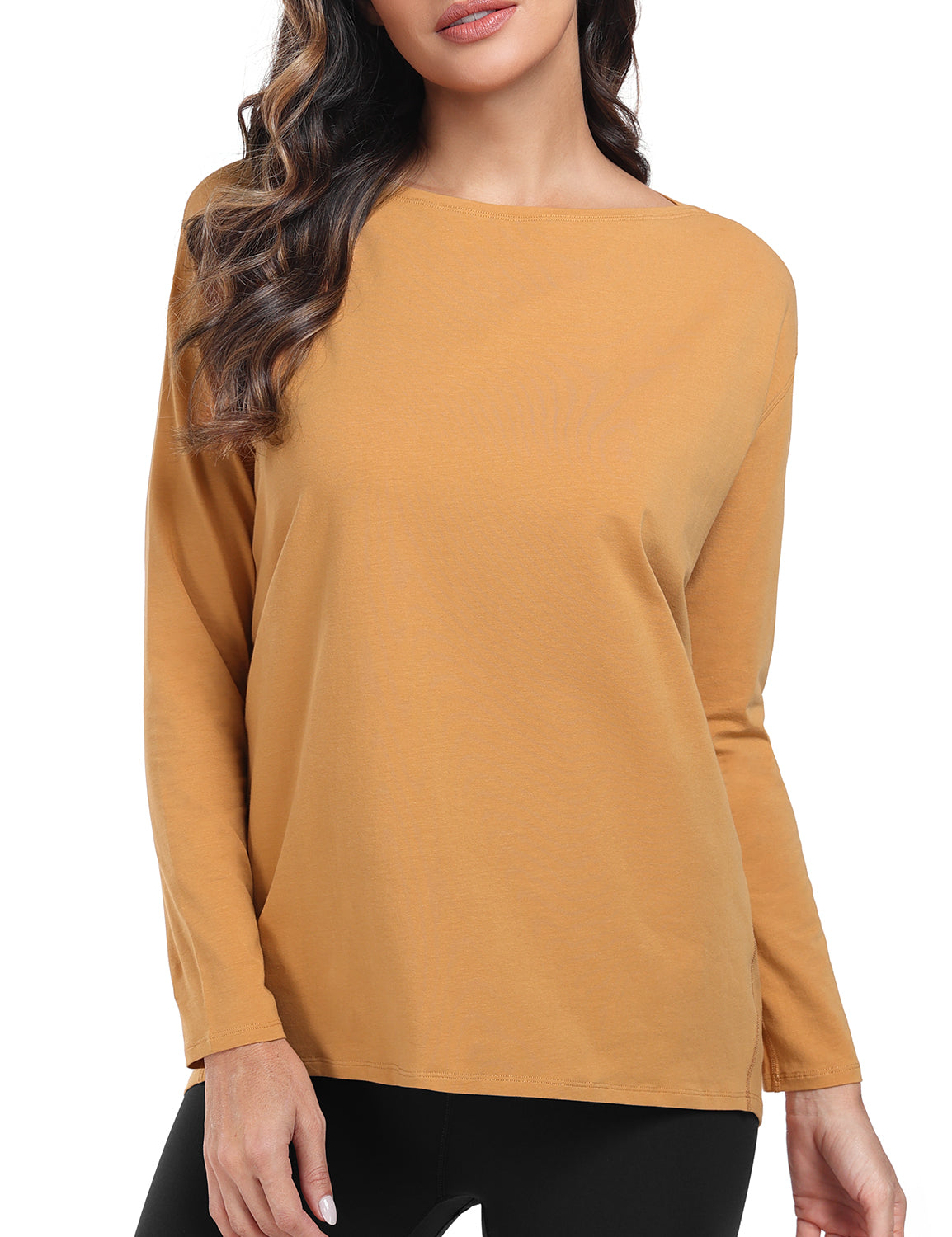 pima boat neck long sleeve shirts