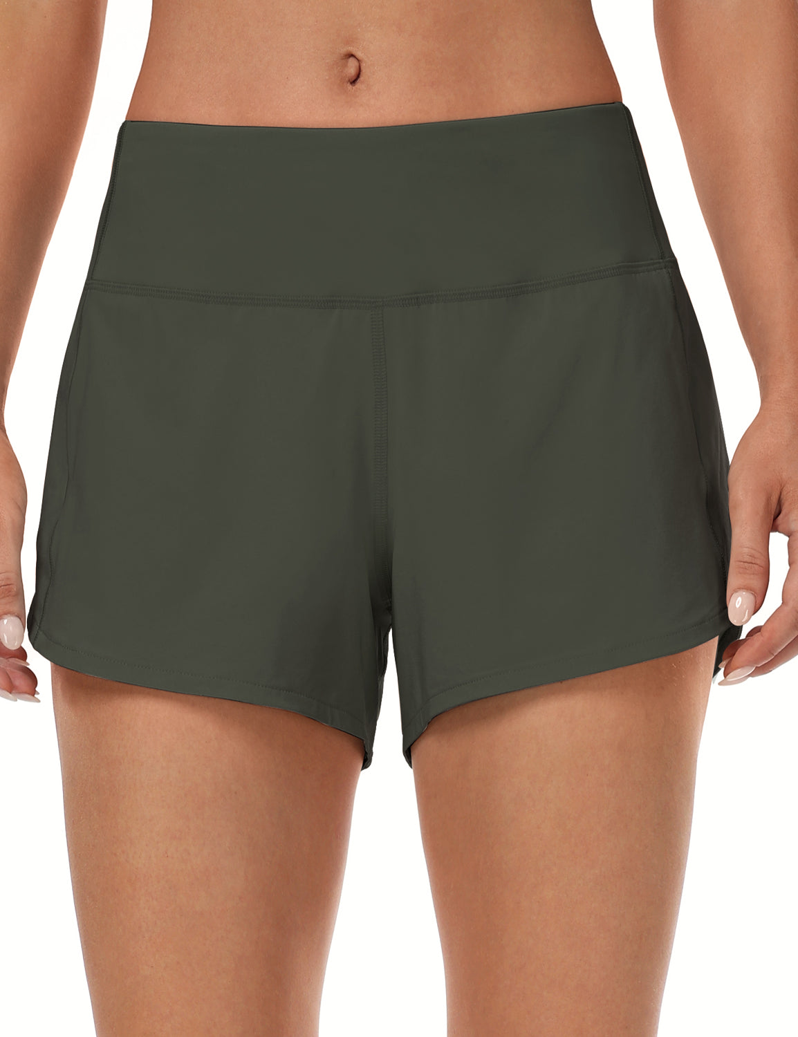 Running Shorts Grayish Green