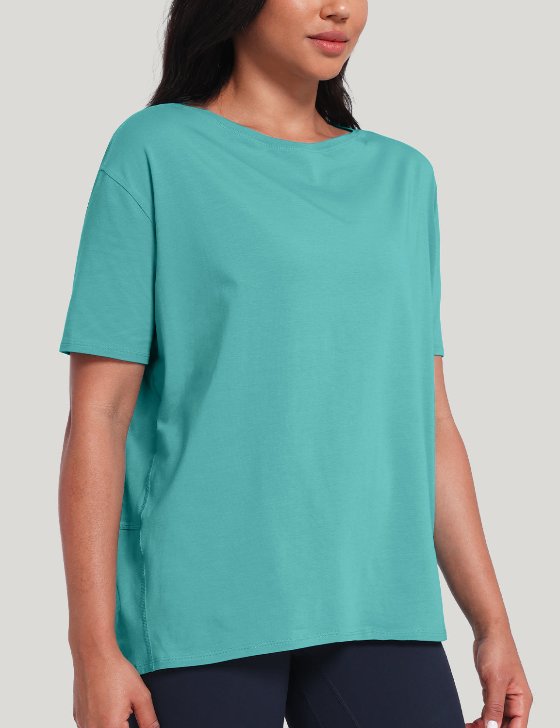 pima boat neck short sleeve shirts Tidal Teal
