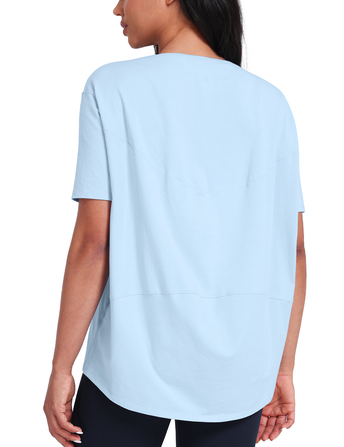 pima boat neck short sleeve shirts Blue Linen