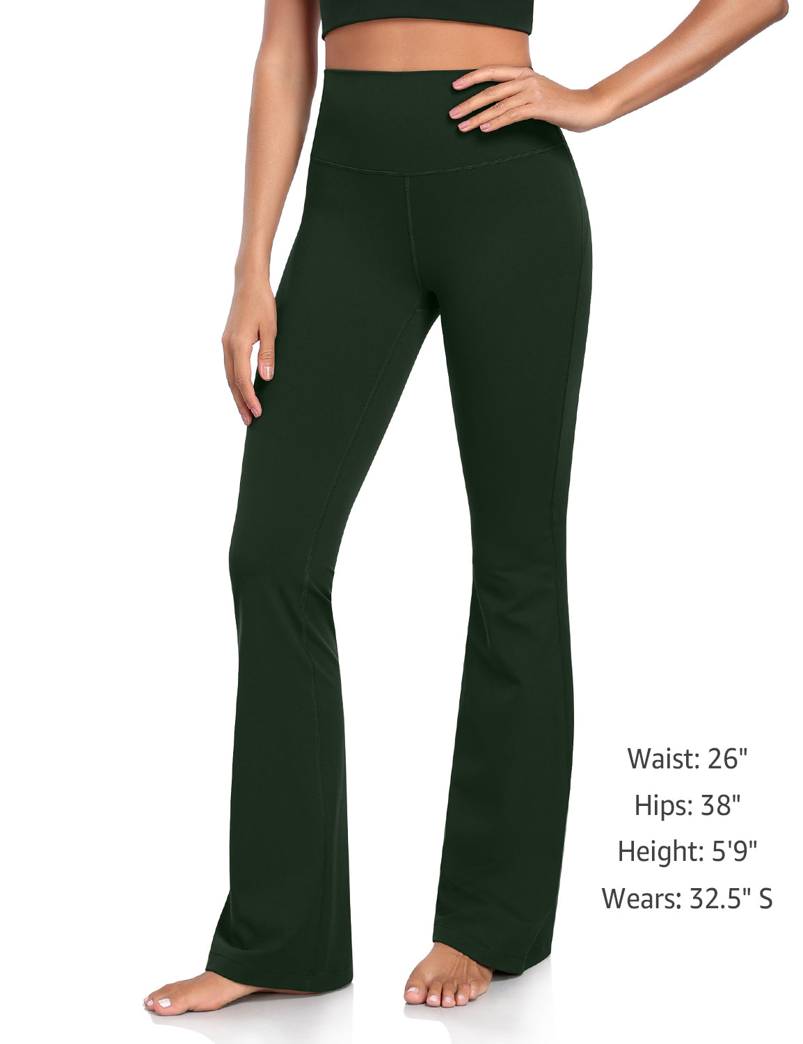 Mellow Flare Leggings 34.5 Vintage Green