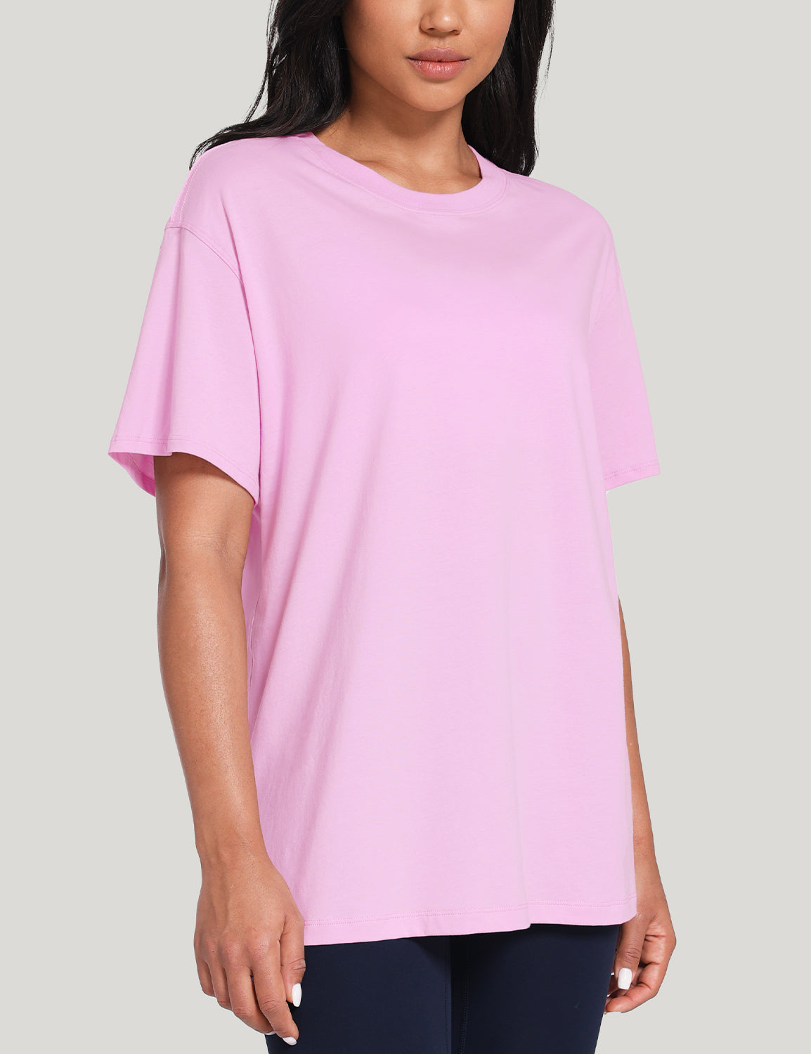 pima crew neck short sleeve shirts Dahlia Mauve