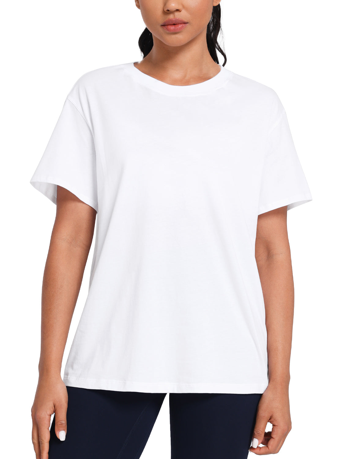 pima crew neck short sleeve shirts White