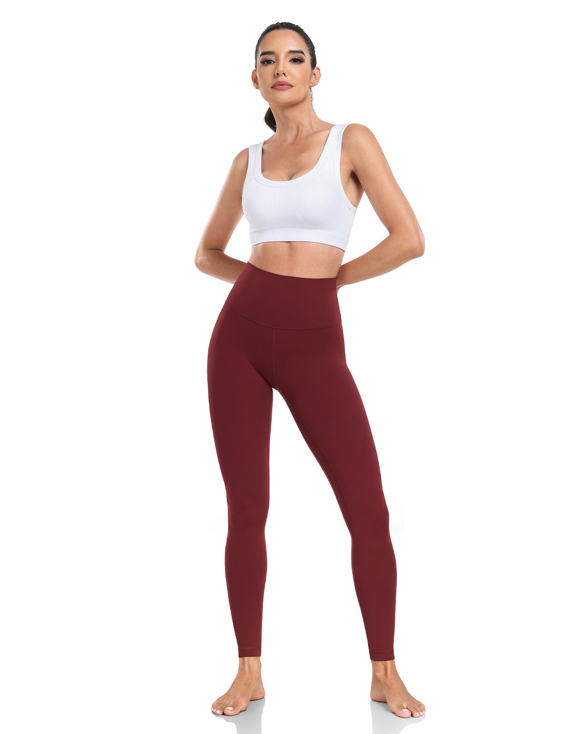 yoga pro leggings 28 Garnet Red