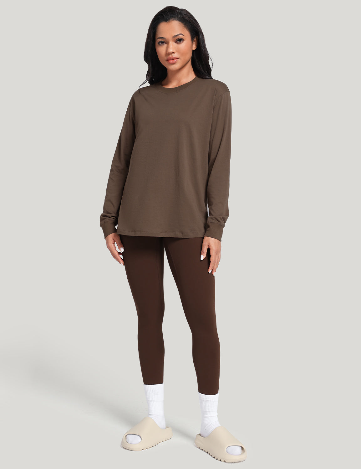 pima crew neck long sleeve shirts