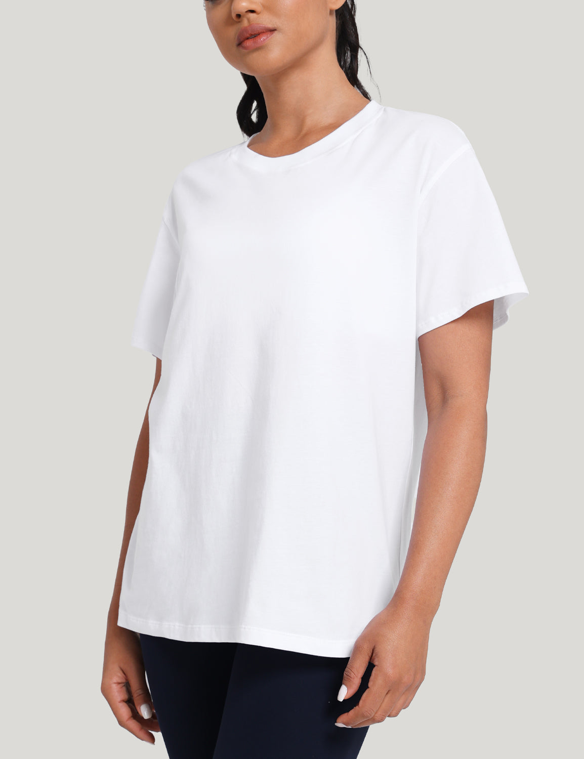 pima crew neck short sleeve shirts White