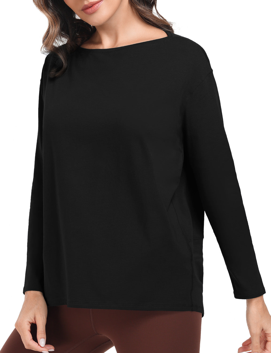 pima boat neck long sleeve shirts
