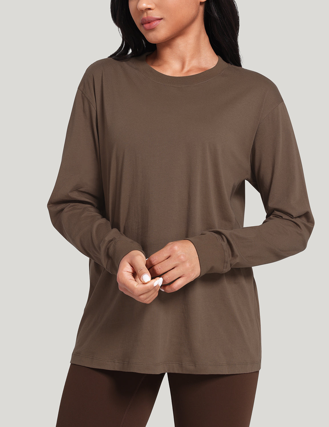 pima crew neck long sleeve shirts