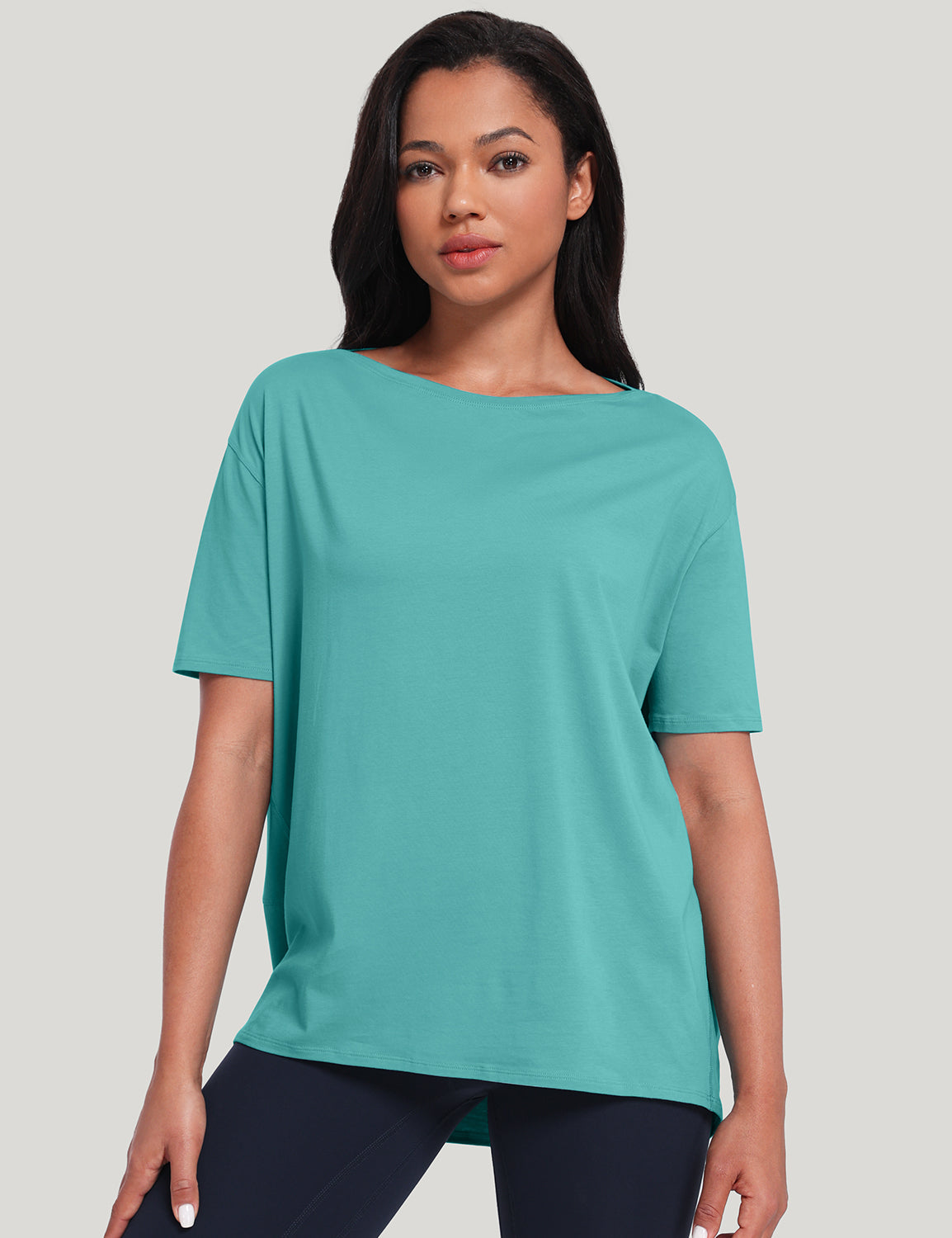pima boat neck short sleeve shirts Tidal Teal