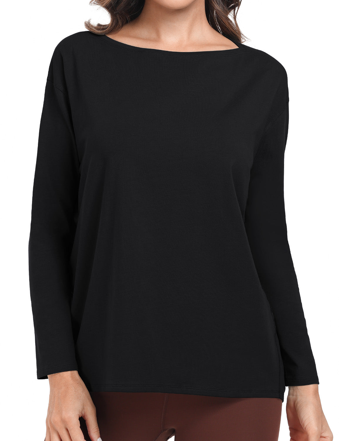 pima boat neck long sleeve shirts