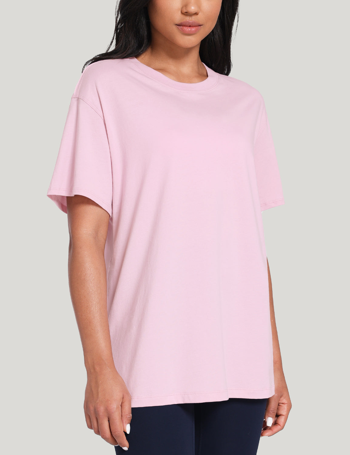 pima crew neck short sleeve shirts Peony Pink