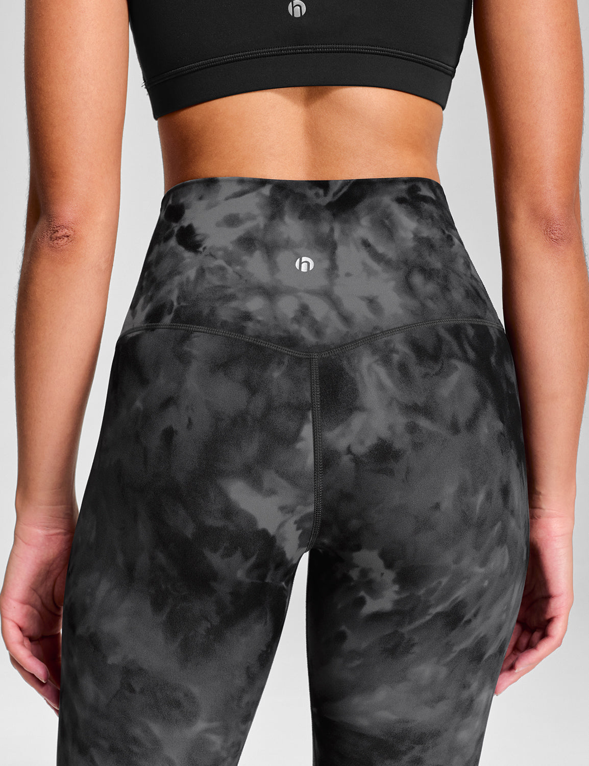 yoga pro leggings 28 Tie Dye Coal Black