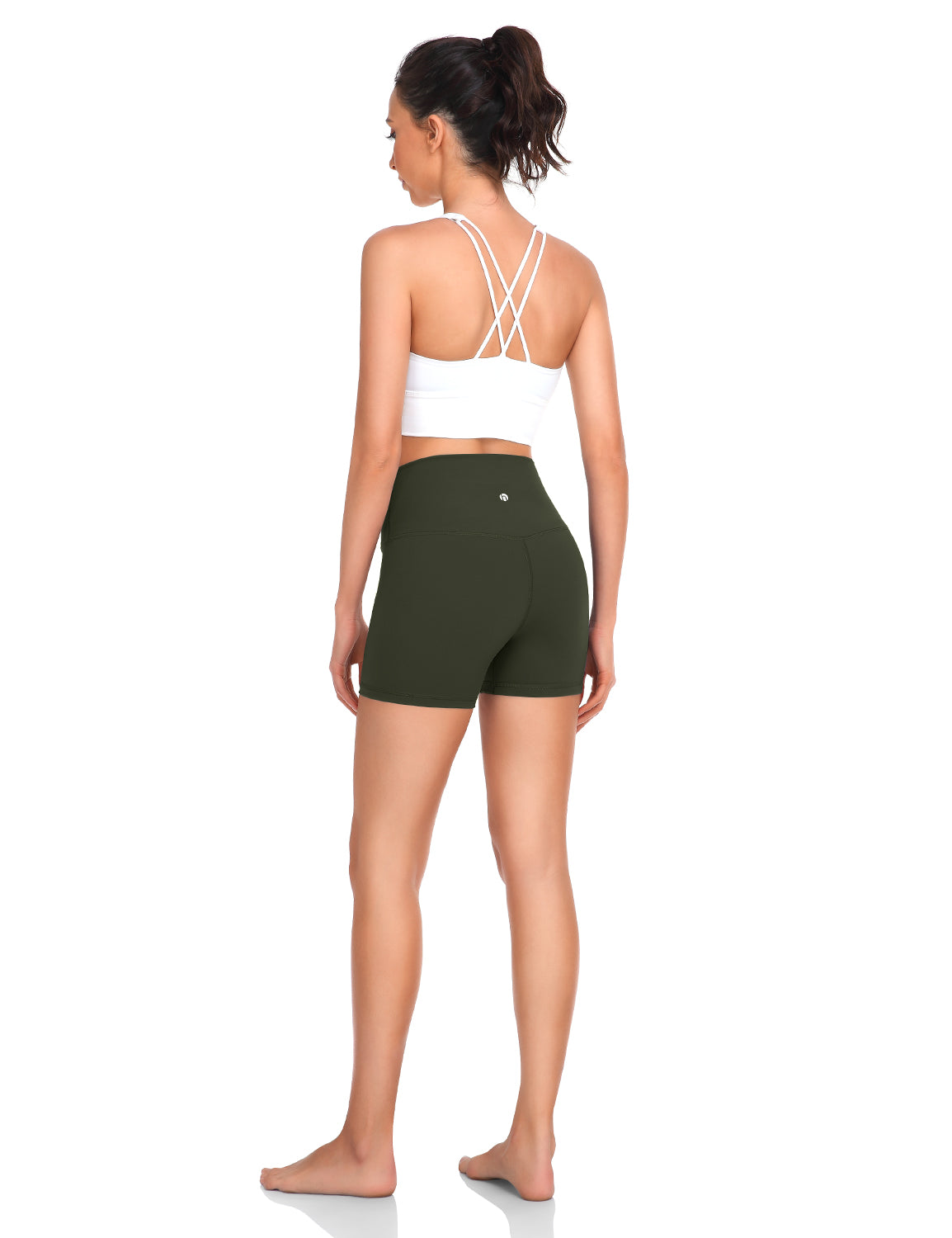 workout pro 4inch biker shorts Dark Olive