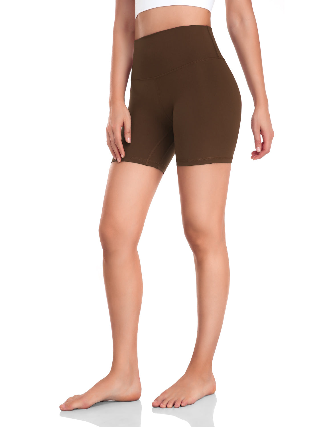workout pro 6inch biker shorts Java Coffee