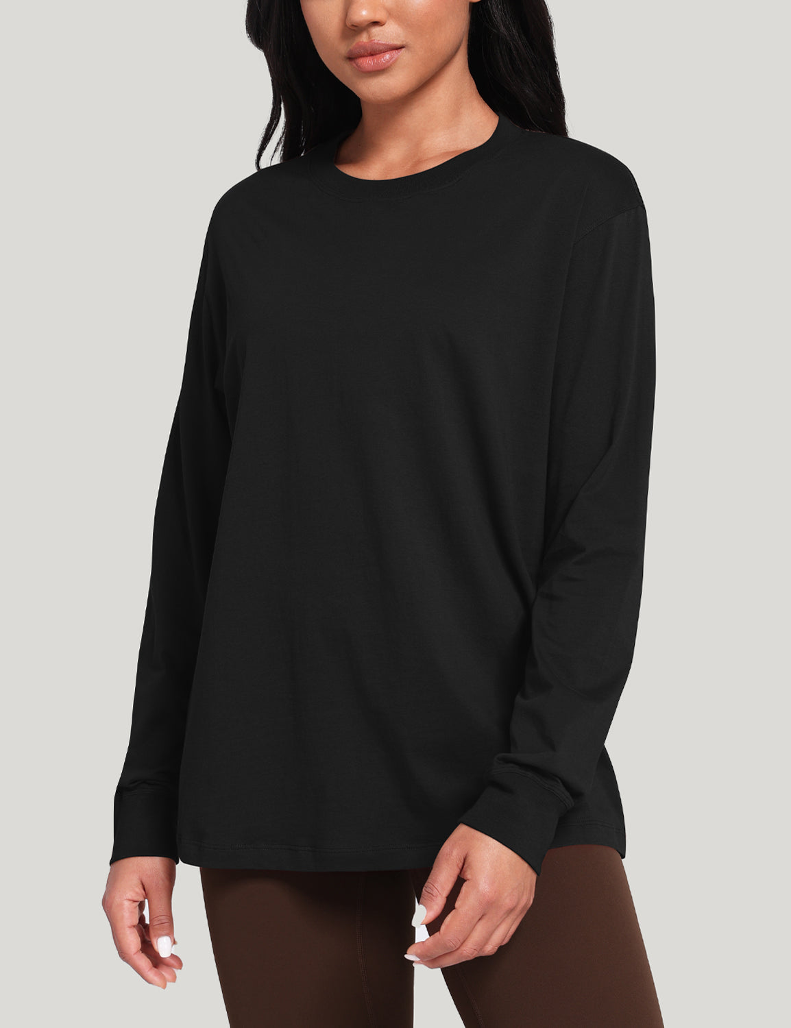 pima crew neck long sleeve shirts