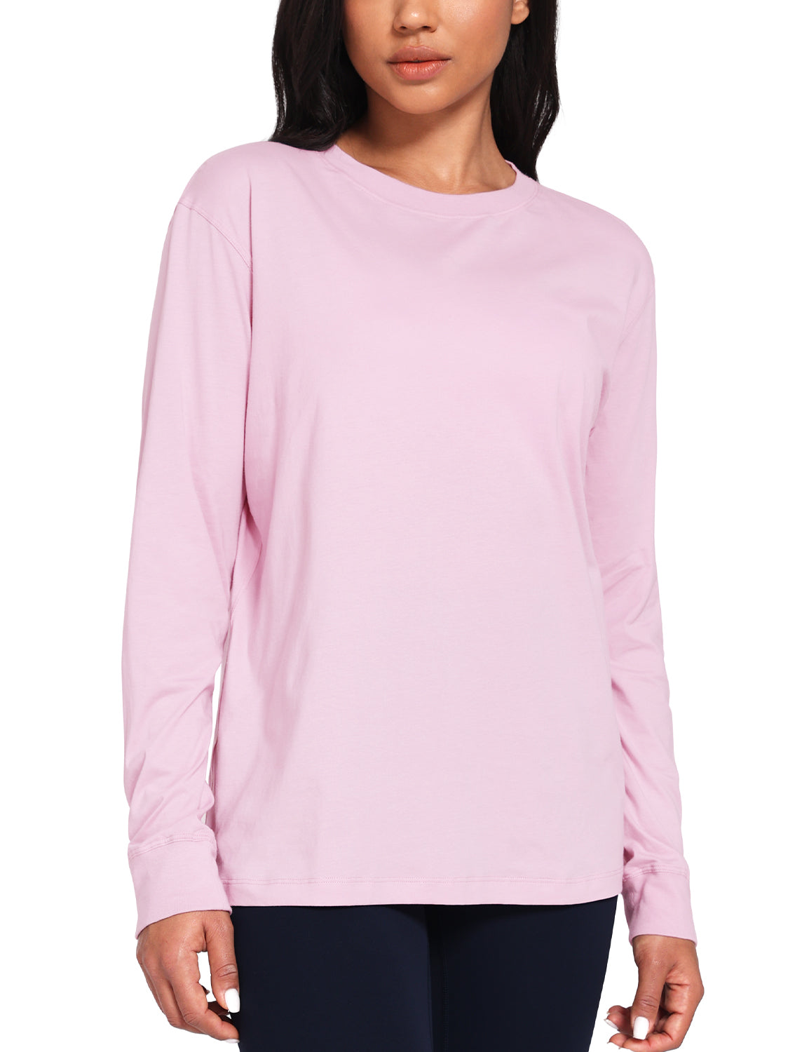 pima crew neck long sleeve shirts