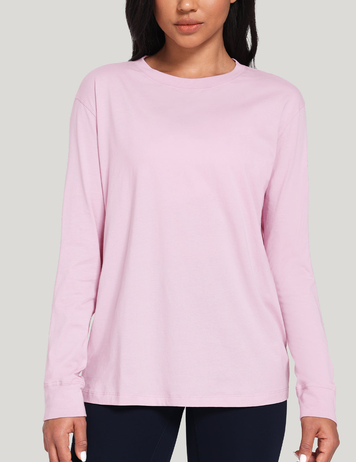 pima crew neck long sleeve shirts