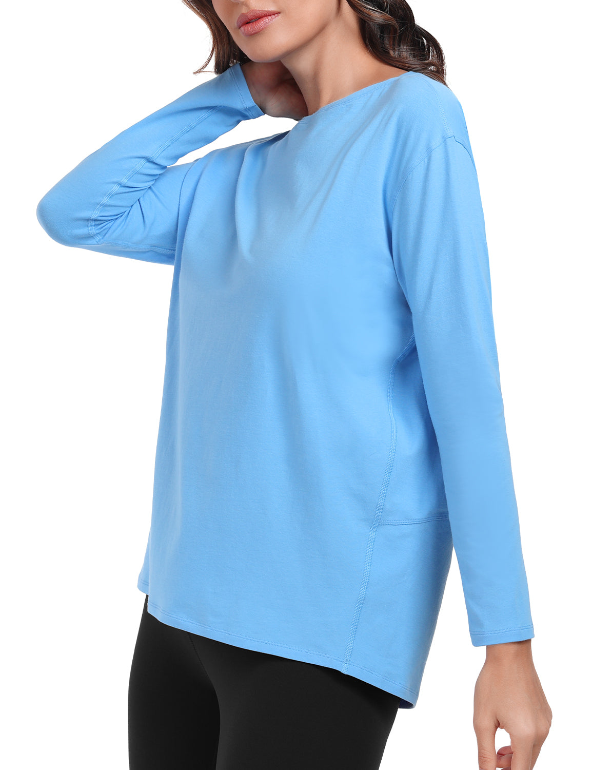 pima boat neck long sleeve shirts