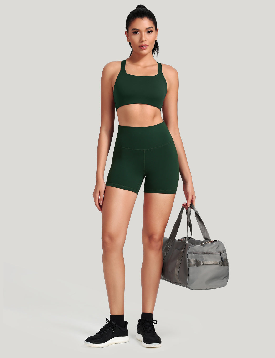 workout pro 4inch biker shorts Vintage Green