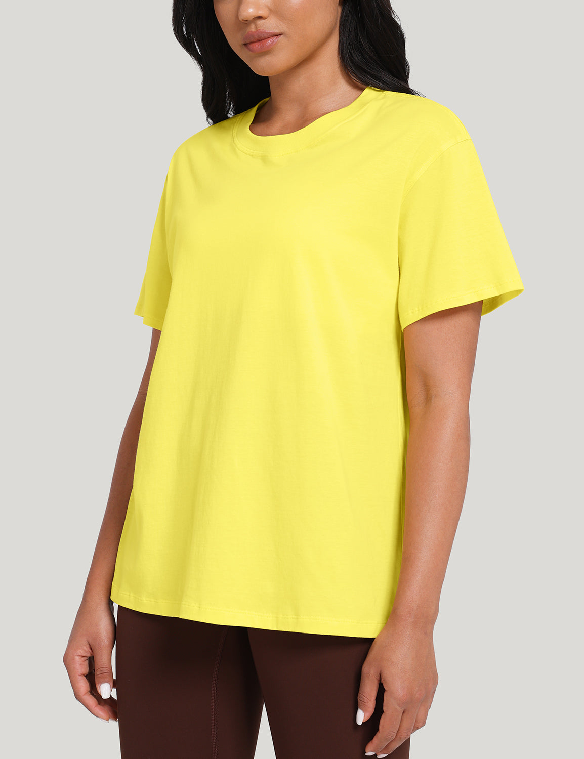 pima crew neck short sleeve shirts Sunshine Yellow