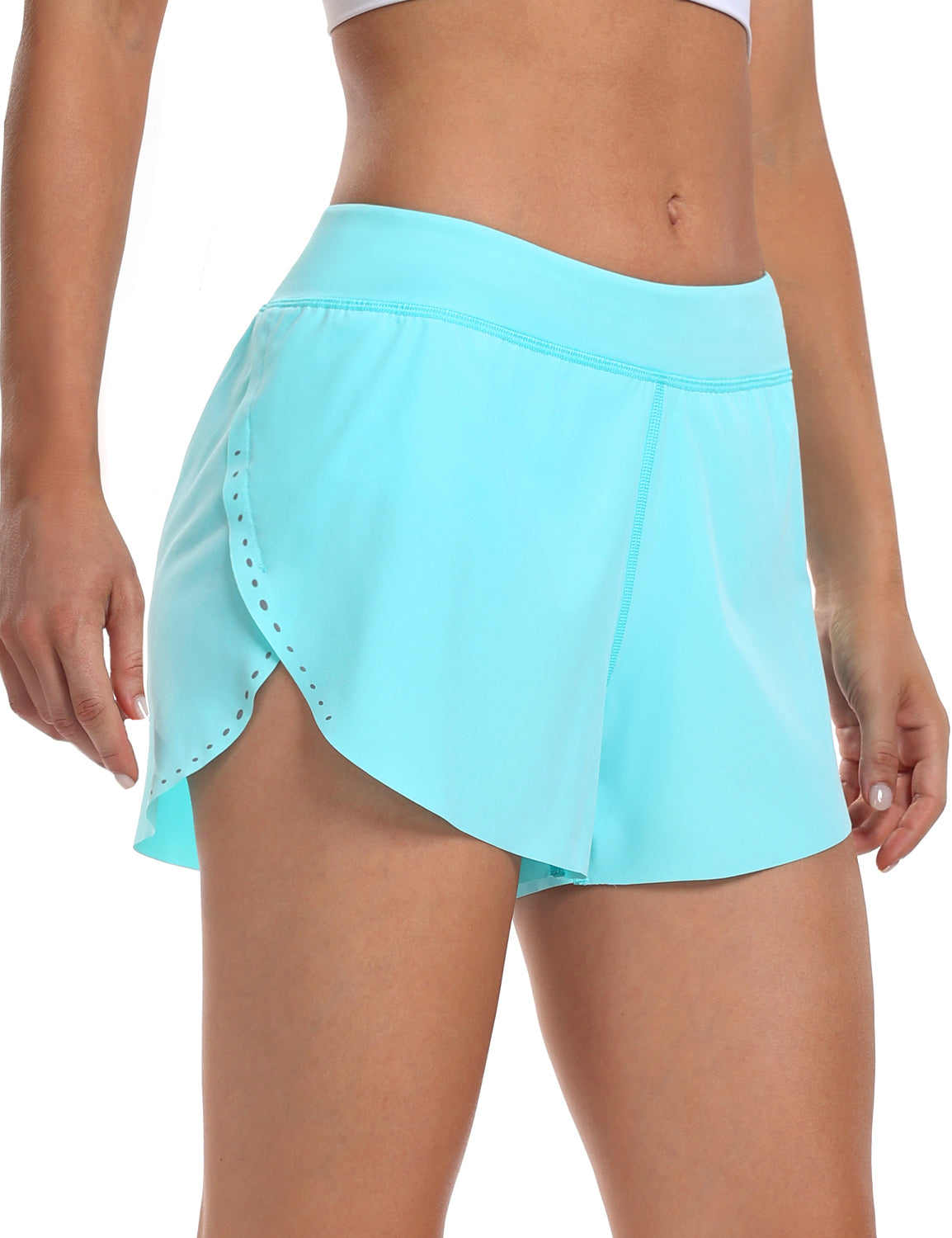 Running Shorts Turquoise Green