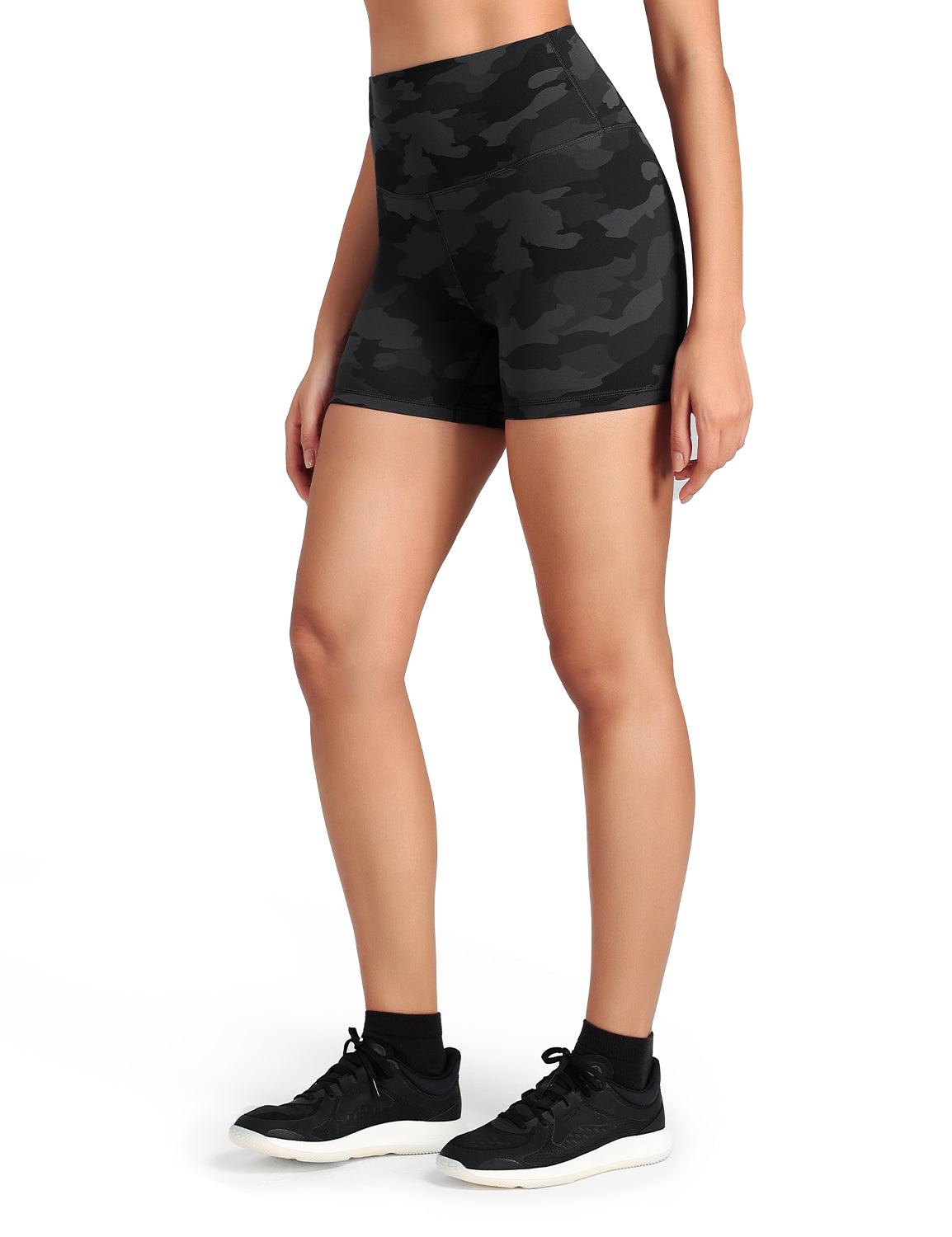 workout pro 4inch biker shorts Coal Camo