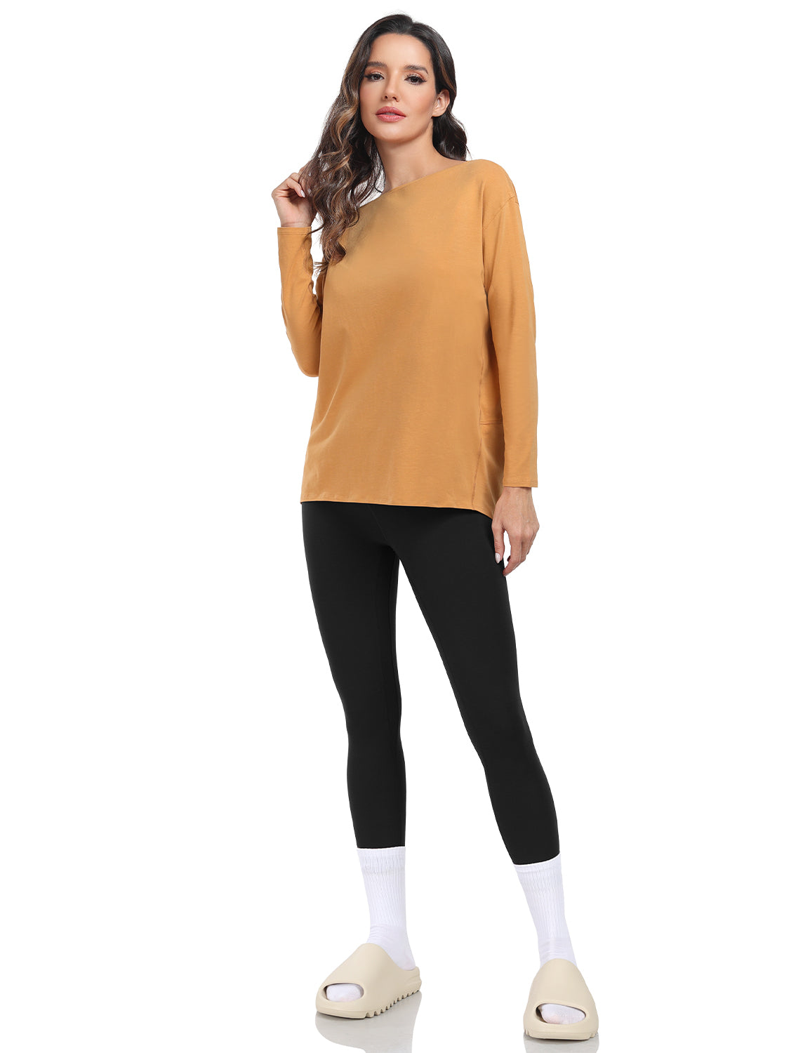 pima boat neck long sleeve shirts