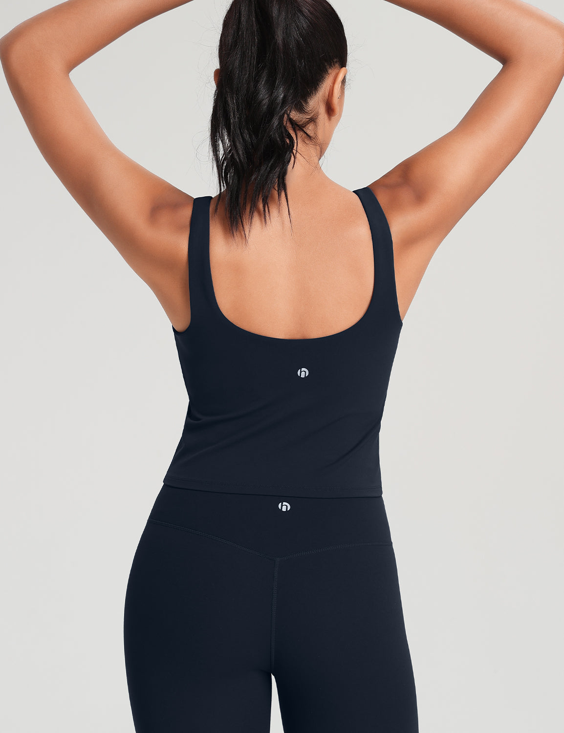 HeyNuts Zeal Bra Womens Scoop Neck Longline Sports Bras, U Back Workout Yoga Crop Tank Tops Padded A-D Cups *Updated Fit