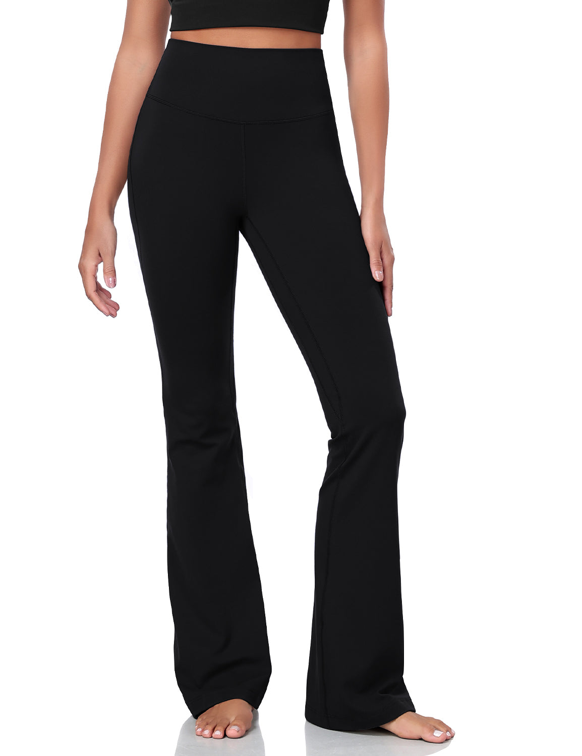 HeyNuts Harmony Flare Leggings 29", High Waisted Tummy Control Wide Leg Bootcut Yoga Pants Lounge Soft