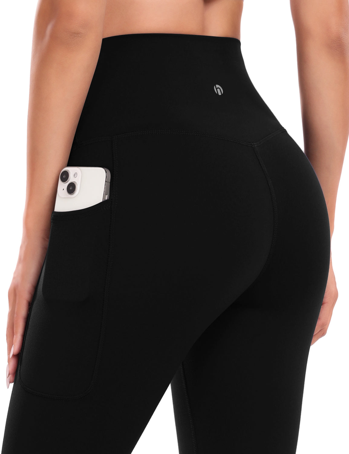 HeyNuts Yoga Pro 7/8 Leggings with Side Pockets for Women, High Waisted Tummy Control Compression Pants 25''