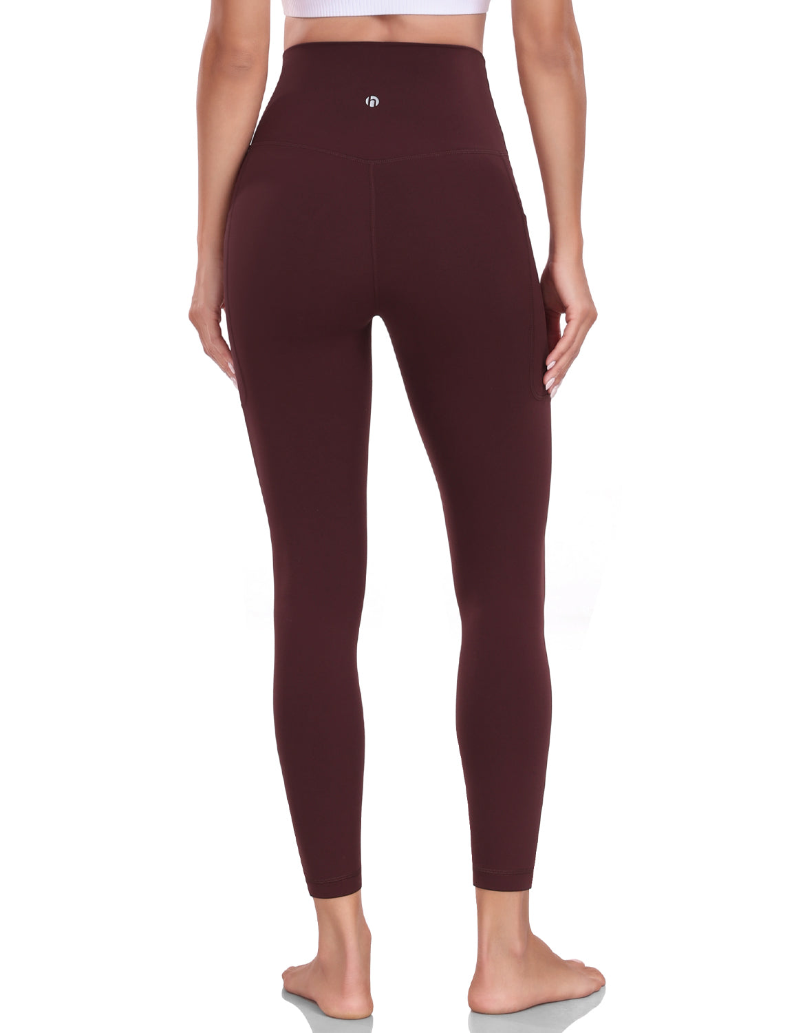 HeyNuts Yoga Pro 7/8 Leggings with Side Pockets for Women, High Waisted Tummy Control Compression Pants 25''