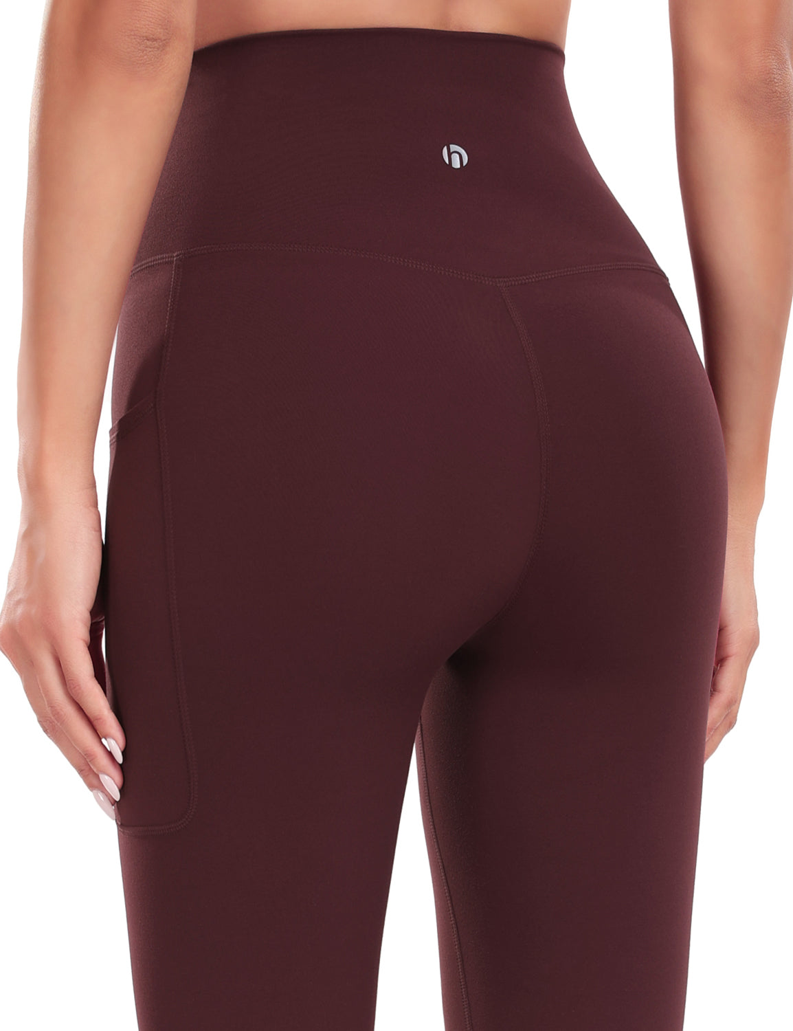 HeyNuts Yoga Pro 7/8 Leggings with Side Pockets for Women, High Waisted Tummy Control Compression Pants 25''
