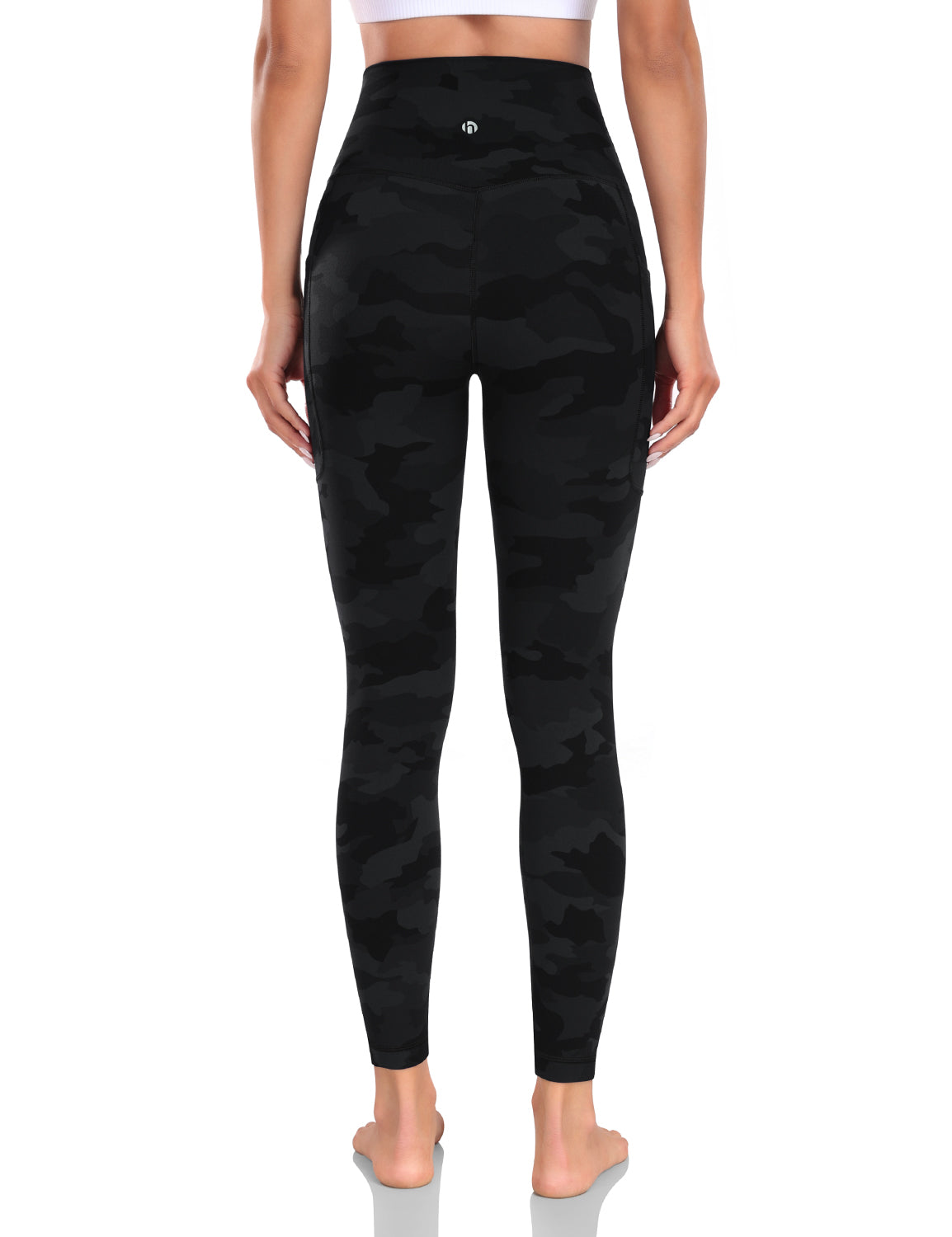 HeyNuts Yoga Pro 7/8 Leggings with Side Pockets for Women, High Waisted Tummy Control Compression Pants 25''