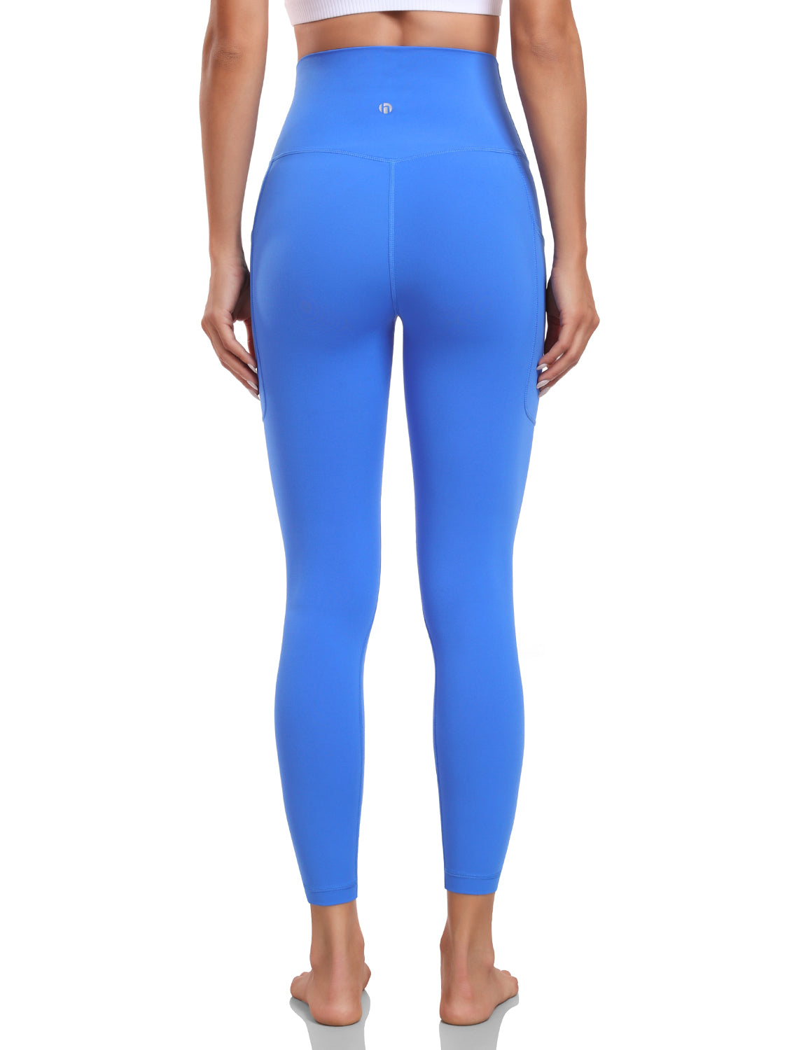 HeyNuts Yoga Pro 7/8 Leggings with Side Pockets for Women, High Waisted Tummy Control Compression Pants 25''