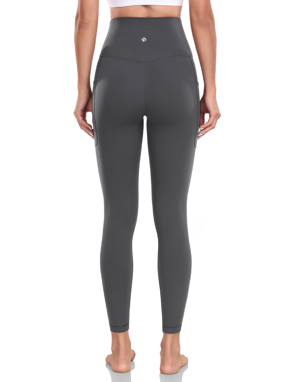 HeyNuts Yoga Pro 7/8 Leggings with Side Pockets for Women, High Waisted Tummy Control Compression Pants 25''