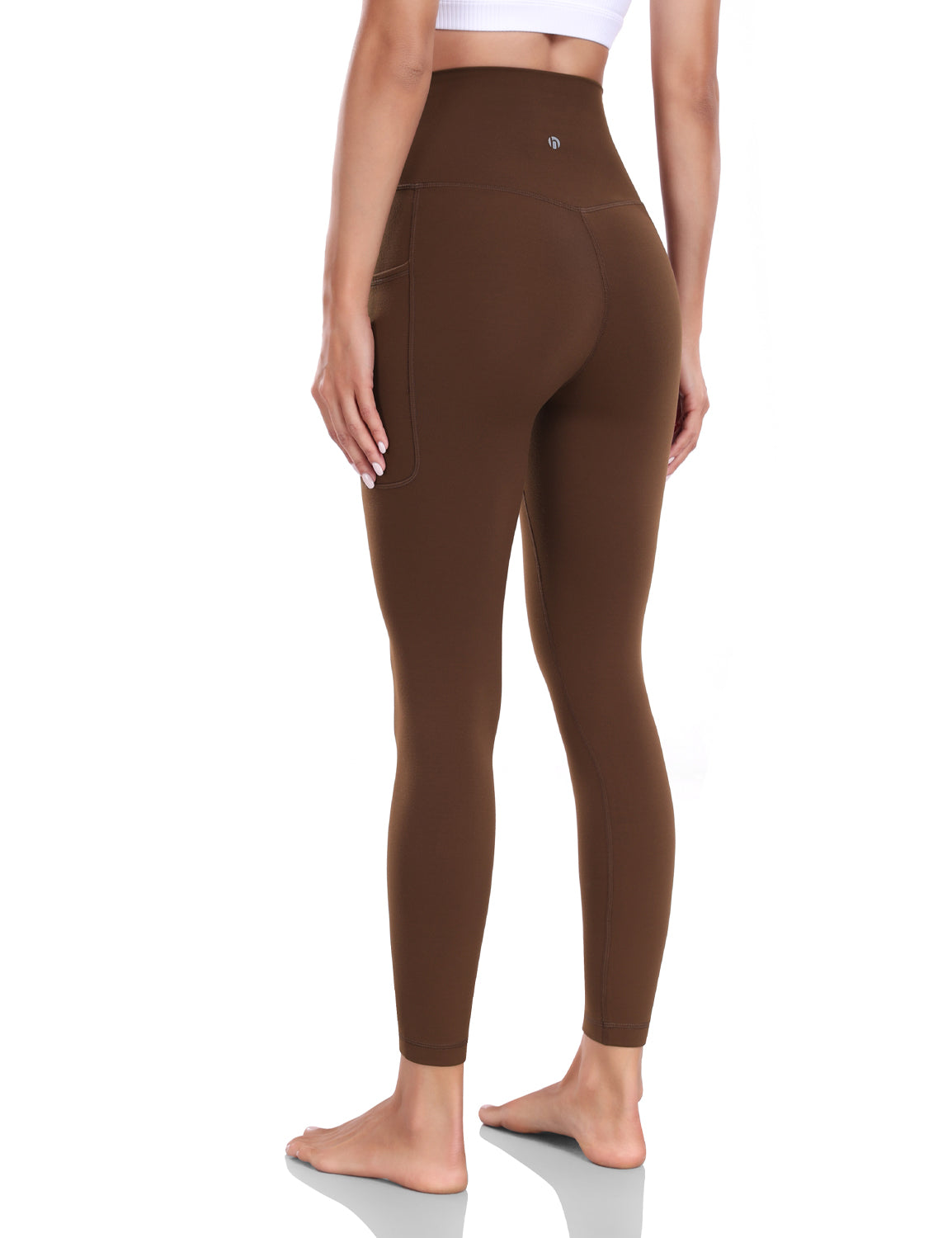 HeyNuts Yoga Pro 7/8 Leggings with Side Pockets for Women, High Waisted Tummy Control Compression Pants 25''